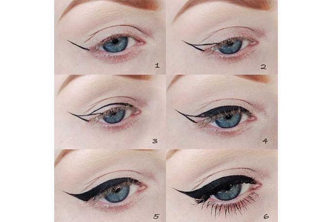 Winged Eyeliner Triangle Method winged eyeliner triangle method